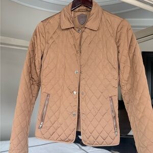 Massimo Dutti Quilted Camel-Brown Jacket